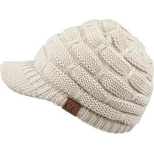 C.C Hatsandscarf Exclusives Women's Ribbed Knit Hat with Brim